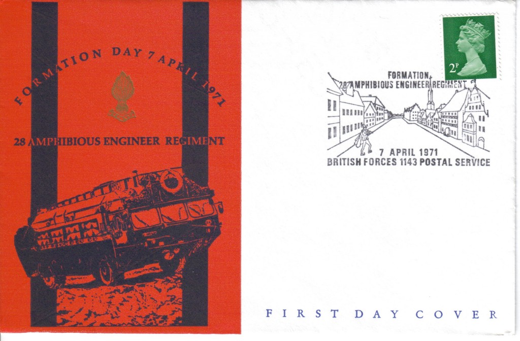 07.04.1971 - Formation Day 28 Amph Engr Regt - First Day Cover
